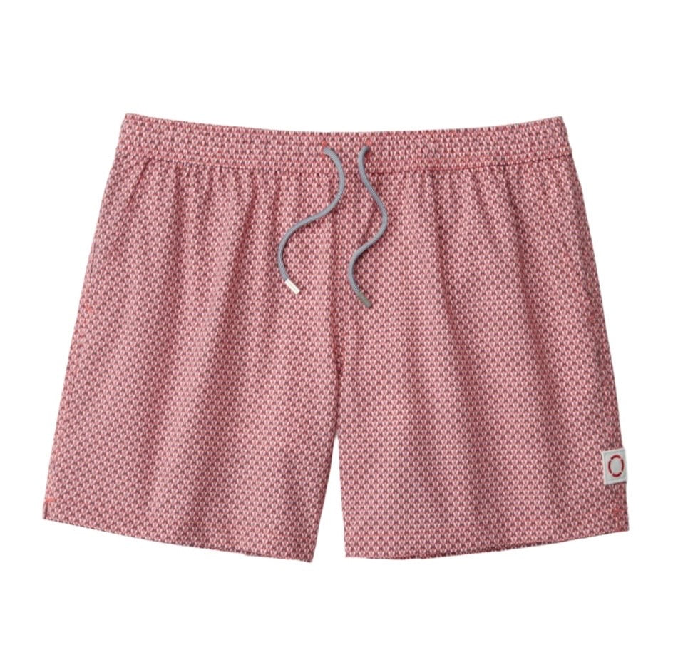Public beach red designed swimwear￼￼