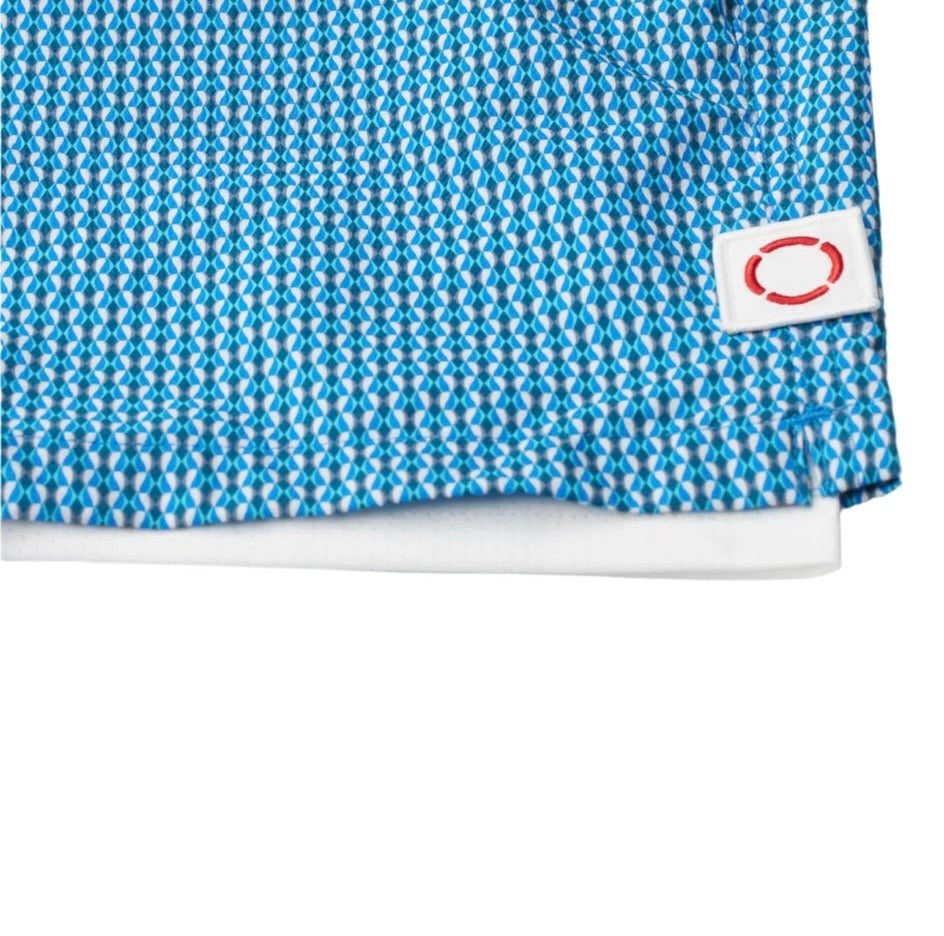 Public beach blue designed swimwear ￼￼