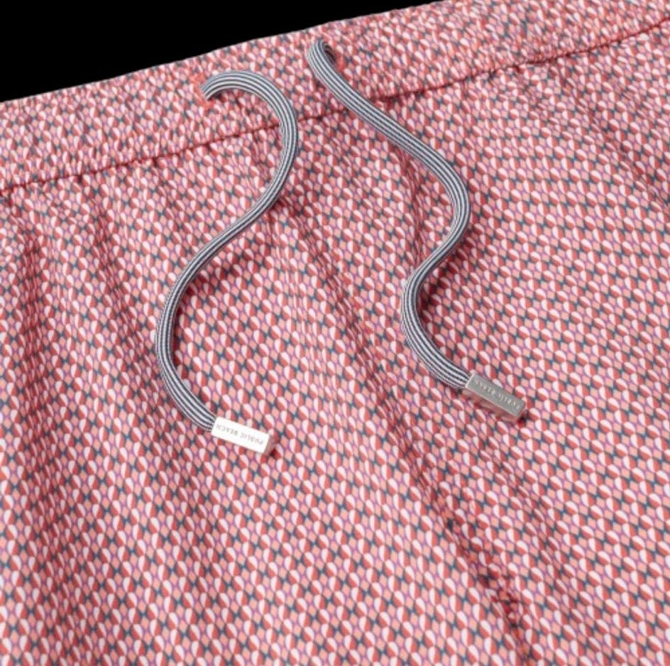 Public beach red designed swimwear￼￼