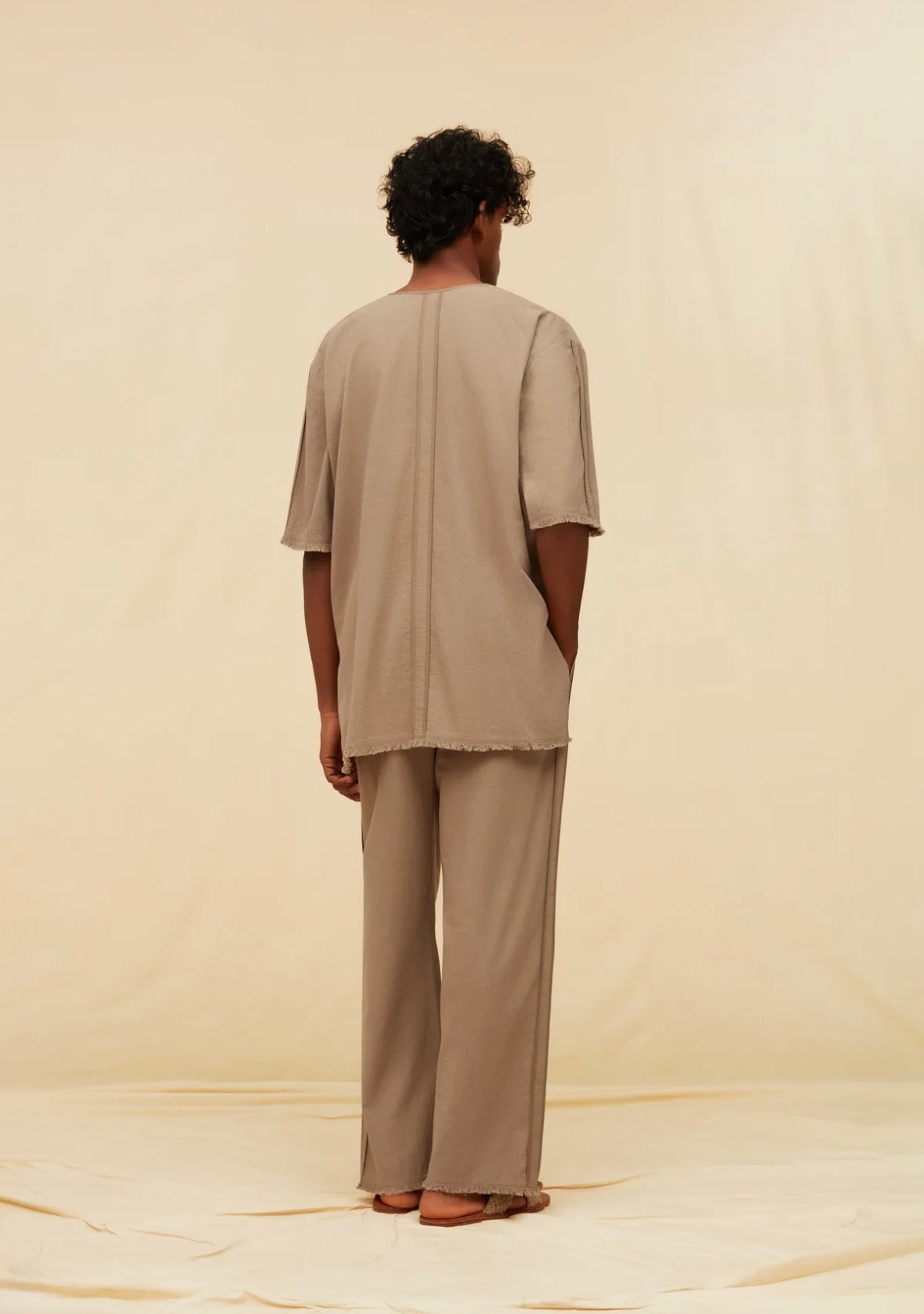 Caravana textured Split-Neck Shirt