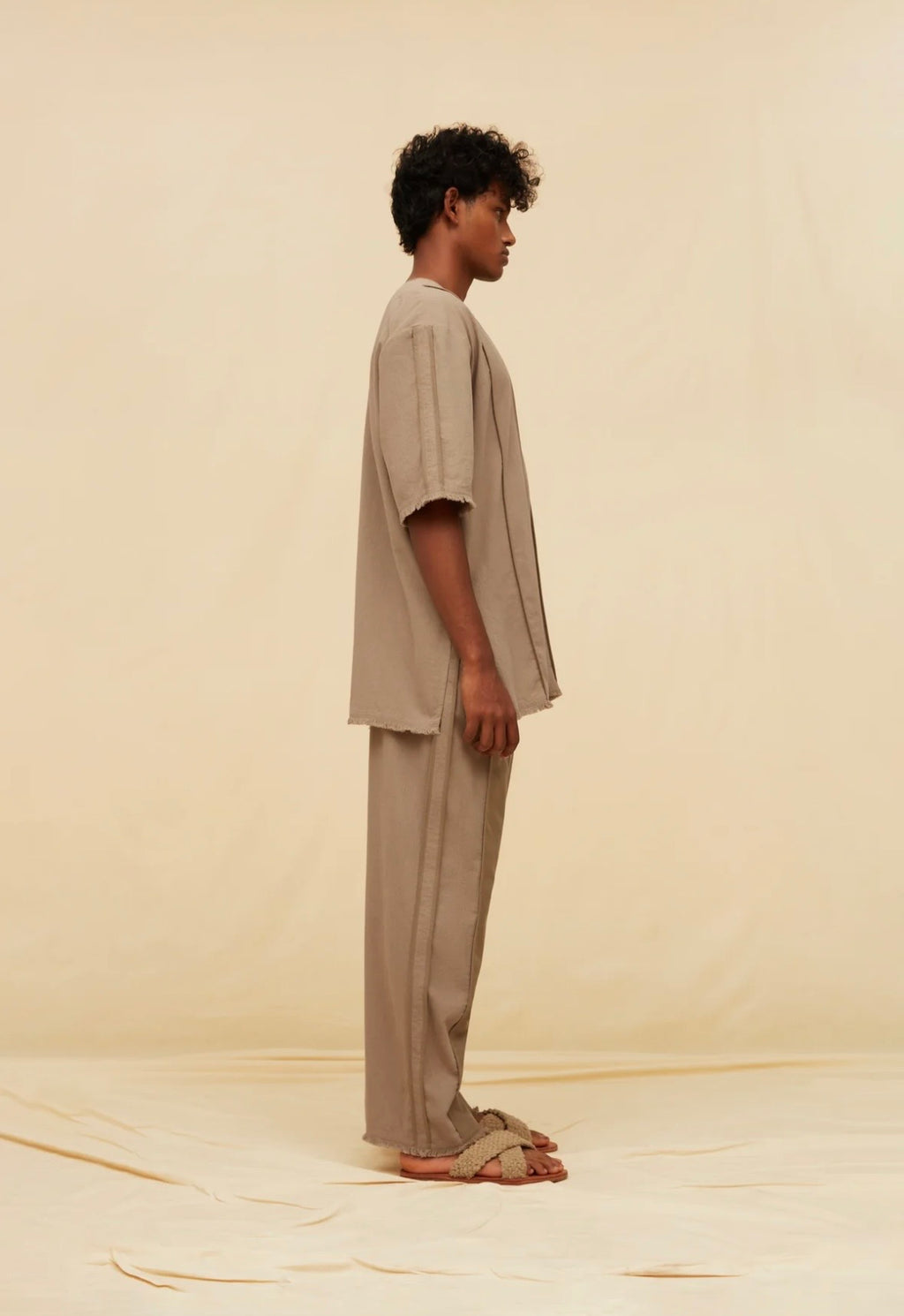 Caravana textured Split-Neck Shirt