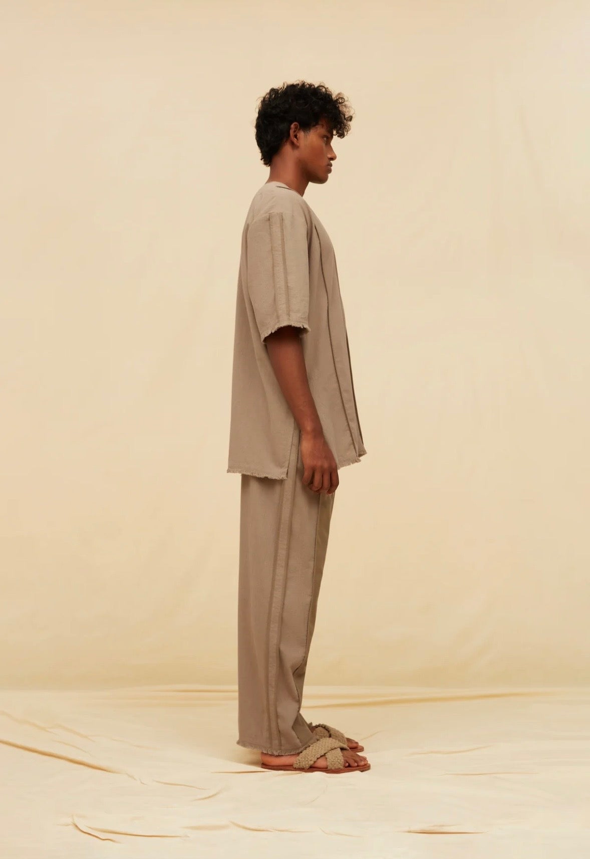 Caravana textured Split-Neck Shirt