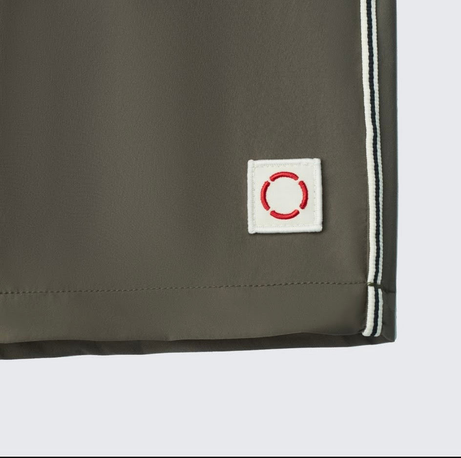 Public beach Olive Green swimwear ￼￼