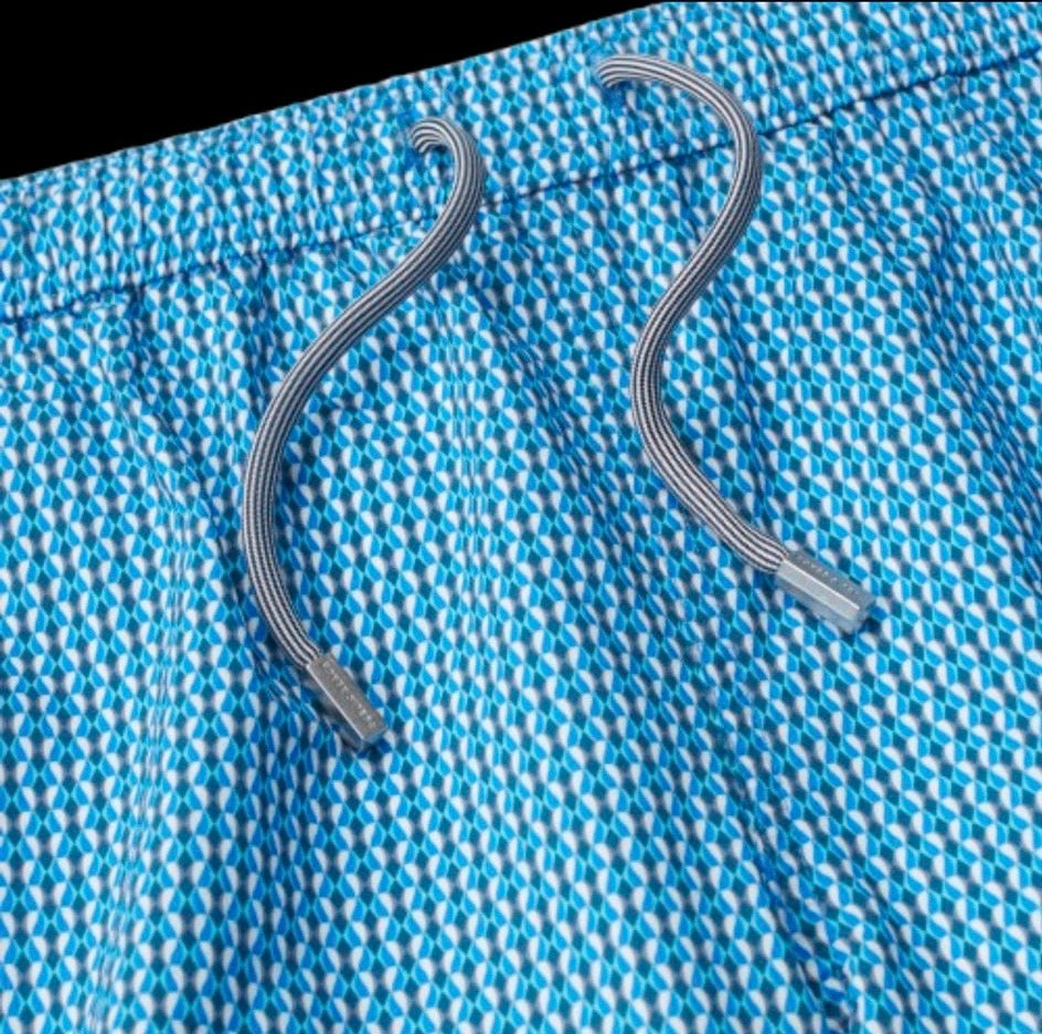 Public beach blue designed swimwear ￼￼